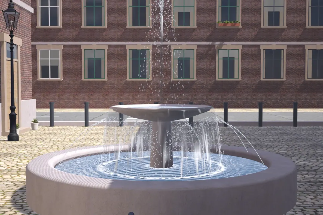 Manual exposure on the fountain. The triangle shows how many stops each setting contributes.